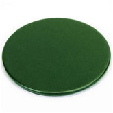 Dark Green Leatherette Coaster, Round